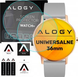  Alogy 2x Szkło Hartowane na smartwatch watch zegarek uniwersalne 36mm średnica ochronne Alogy Screen Protector Watch+