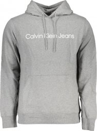  Calvin Klein SZARY MĘSKA BLUZA BEZ ZAMKU CALVIN KLEIN L