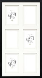 Ramka Deknudt Deknudt S65KK2 black 6x10x15 Wood Gallery double Passepartout