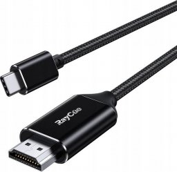 Kabel USB RayCue Kabel USB-C do HDMI 2.1 4k60Hz RayCue, 2m (czarny)