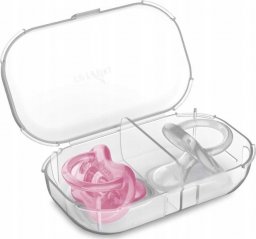  Nuvita Nuvita, Zestaw 2 smoczków ortodontycznych w praktycznym pudełku różowy + transparentny