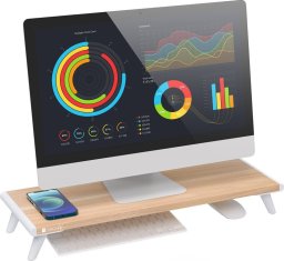 Techly Techly Monitorständer Riser, Naturholz