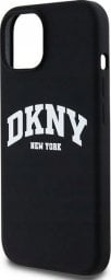  DKNY DKNY Liquid Silicone White Printed Logo MagSafe - Etui iPhone 11 (czarny)