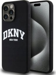  DKNY DKNY Liquid Silicone White Printed Logo MagSafe - Etui iPhone 13 Pro Max (czarny)