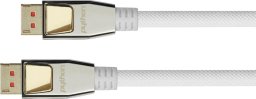 PYTHON Python DisplayPort 1.4 Kabel Nylongeflecht weiß 5m