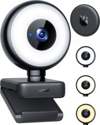Kamera internetowa Wemiss WEMISS CM-A2 Stream Series with Ring Light Full HD Webcam with 1/3"-CMOS Sensor  black