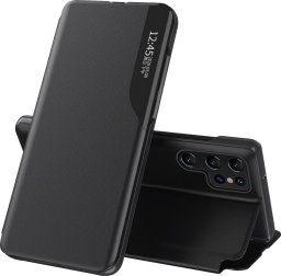 Hurtel Etui Eco Leather View Case do Samsung S24 Ultra z klapką - czarne