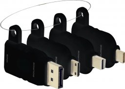 Adapter AV Vision VISION Professional installationstauglicher Multi-Adapter-Schlusselring - 30 JAHRE GARANTIE - vier Adapter: Mini-DisplayPort zu HDMI / DisplayPort zu HDMI / Mini-HDMI zu HDMI / USB-C zu HDMI - 4K - mDP (M) / DP (M) / USB-C (M) / mHDMI (M