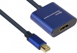 Adapter AV Alcasa Alcasa MDP-HDMI2 adapter kablowy 0,2 m Mini DisplayPort HDMI Czarny, Niebieski