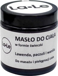 La-le La-Le, Masło do ciała w świeczce, Lawenda-Paczuli-Wanilia, 120 ml