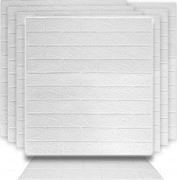  Heckermann Dekoracyjne panele ścienne 3D 70x77cm Heckermann Białe Samoprzylepne 10x