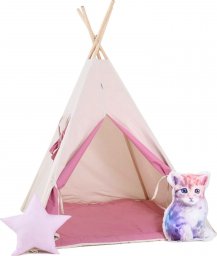  SowkaDesign Namiot tipi dla dzieci, bawełna, 110x160 cm, kotek, gumijagódka