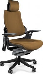 Krzesło biurowe Unique Meble Fotel gabinetowy, ergonomiczny, Wau, BL408, khaki, czarny