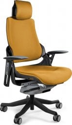 Krzesło biurowe Unique Meble Fotel gabinetowy, ergonomiczny, Wau, BL404, honey, czarny