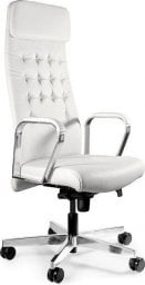 Krzesło biurowe Unique Meble Fotel biurowy, obrotowy, Ares, skóra naturalna, biały