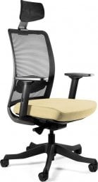 Krzesło biurowe Unique Meble Fotel biurowy, ergonomiczny, Anggun, buttercup, czarny