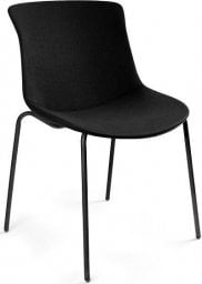  Unique Meble Krzesło do jadalni, salonu, easy ar, czarne