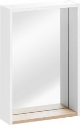 Lustro Comad Lustro wiszące z półką, łazienkowe, Finka, 40x12x60 cm, biały