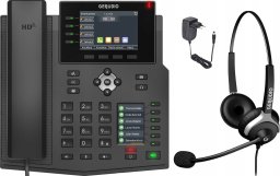 Telefon GEQUDIO GEQUDIO GX5+ IP-Telefon Set mit Netzteil & Headset