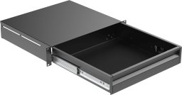 Caymon CAYMON RD220/B Szuflada do szaf rack 19" 2U, wersja czarna