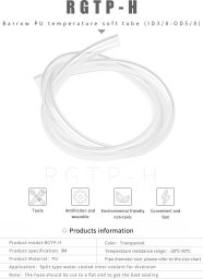 Barrow Wąż 16/10mm przezroczysty 1m