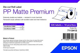  Epson PP MATTE LABEL PREM DIE-CUT/ROLL 76X51MM 535 LABELS