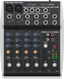 Kolumna Behringer Behringer 502S - 5-kanałowy kompaktowy mikser analogowy z interfejsem USB zaprojektowany specjalnie do obsługi podcastów, streamowania oraz nagrywania w domu