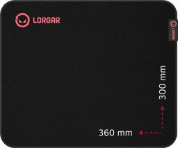 Podkładka Lorgar LORGAR Mousepad Main 323 360mmx300mmx3mm/Control/Black retail