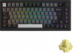 Klawiatura Akko AKKO 5075B Plus S Black&Silver Gaming Tastatur - V3 Pro Cream Yellow