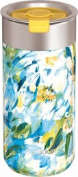  Quokka Quokka Boost Coffee Tumbler - Kubek termiczny ze stali nierdzewnej z zaparzaczem 400 ml (Blue Peonies)