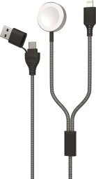  2GO 2GO 2in1 USB/Type C Ladekabel f. Watch & Smartphone  1,8m sw