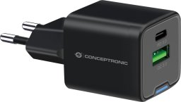 Ładowarka Conceptronic CONCEPTRONIC Ladegerät 2Port  20W,1xUSB-C,1xUSB-A   1.5m  sw