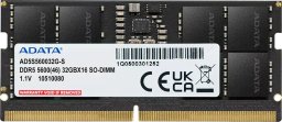 Pamięć do laptopa ADATA SODIMM, DDR5, 16 GB, 5600 MHz, CL46 (AD5S560016G-S)