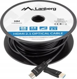 Kabel Lanberg KABEL HDMI M/M V2.1 10M 8K CZARNY OPTYCZNY AOC LANBERG
