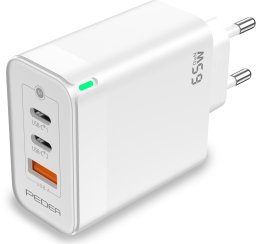 Ładowarka Pedea Triple GaN 1x USB-A 2x USB-C 65W (60040107)