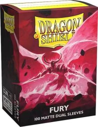  Dragon Shield Koszulki PREMIUM na karty talię Pokemon MtG Magic Dual MATTE Dragon Shield Sleeves protektory Fury (100 sztuk)