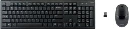 Klawiatura + mysz Deltaco Belaidė klaviatūra ir pelė, 105 Keys, LT/EN išdėstymas, 2.4GHz USB Nano Receiver, Juodas TB-114-LT