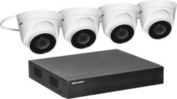 Rejestrator Orno HIKVISION IPKIT-T4-4CH zestaw monitoringu z 4 kopułkowymi kamerami IP HIKVISION IP-CAM-T240H  oraz 4-kanałowym rejestratorem HIKVISION NVR-4CH, rozdzielczość 4Mpx, zasilanie PoE, doświetlenie IR, cyfrowa redukcja szumów, IP67.