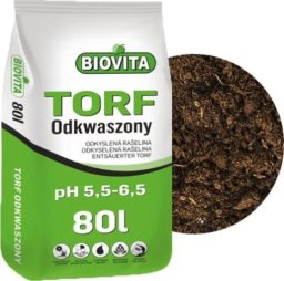 Biovita Torf odkwaszony ogrodniczy do roślin 80 l