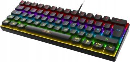 Klawiatura Deltaco Klaviatūra DELTACO GAMING mini mechaninė, UK, RGB, juoda / GAM-075-UK