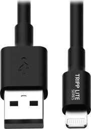 Kabel USB Eaton Eaton Tripp Lite Series USB-A to Lightning Sync/Charge Cables (M/M) - MFi Certified, Black, 10 in. (0.25 m), Pack of 10 - Lightning-Kabel - Lightning mannlich zu USB mannlich - 25.4 cm - Schwarz (Packung mit 10)