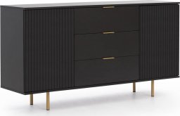 Ravio Czarna komoda Nubia K2D3SZ z trzema szufladami
