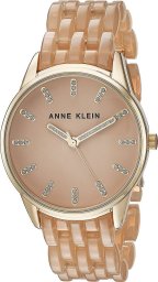 Zegarek Anne Klein Zegarek damski Anne Klein AK-2616TNGB CYRKONIE beżowy