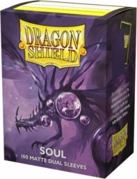  Dragon Shield Koszulki PREMIUM na karty talię Pokemon MtG Magic Dual MATTE Dragon Shield Sleeves protektory Fioletowe Soul (100 sztuk)