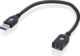 Kabel USB IOGear USB-A - USB-A 0.3 m Czarny (G2LU3AMF)