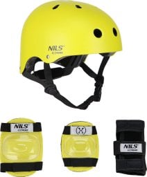  Nils Extreme Zestaw kask MR290 + Ochraniacze H230 żółty Nils Extreme