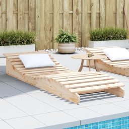 vidaXL Leżak, 205x70x31,5 cm, lite drewno sosnowe