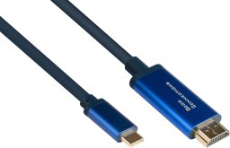 Kabel USB Alcasa Alcasa 4520-CSF015B adapter kablowy 1,5 m USB Type-C HDMI Typu A (Standard) Niebieski