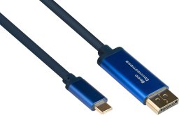Kabel USB Alcasa 4812-CSF010B adapter kablowy 1 m USB Type-C DisplayPort Niebieski