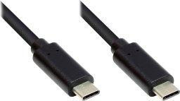Kabel USB Alcasa USB-C - USB-C 0.2 m Czarny (GC-M0111)